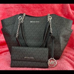 New MK Monogram bag w/Matching Wallet